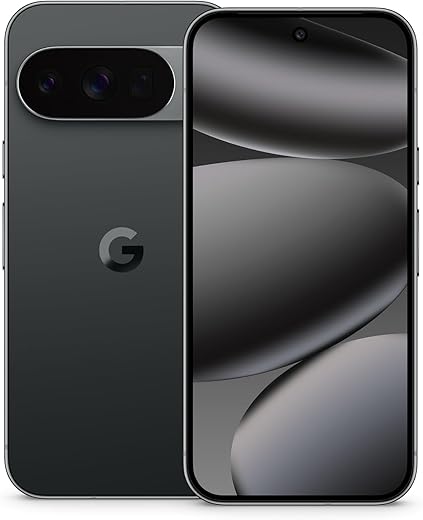 Google Pixel 10 Pro - Unlocked Android Smartphone - Gemini AI Assistant, Triple Rear Camera System, Fast-Charging 24+ Hour Battery, and 6.3" Super Actua Display - Obsidian - 128 GB (2025 Model)