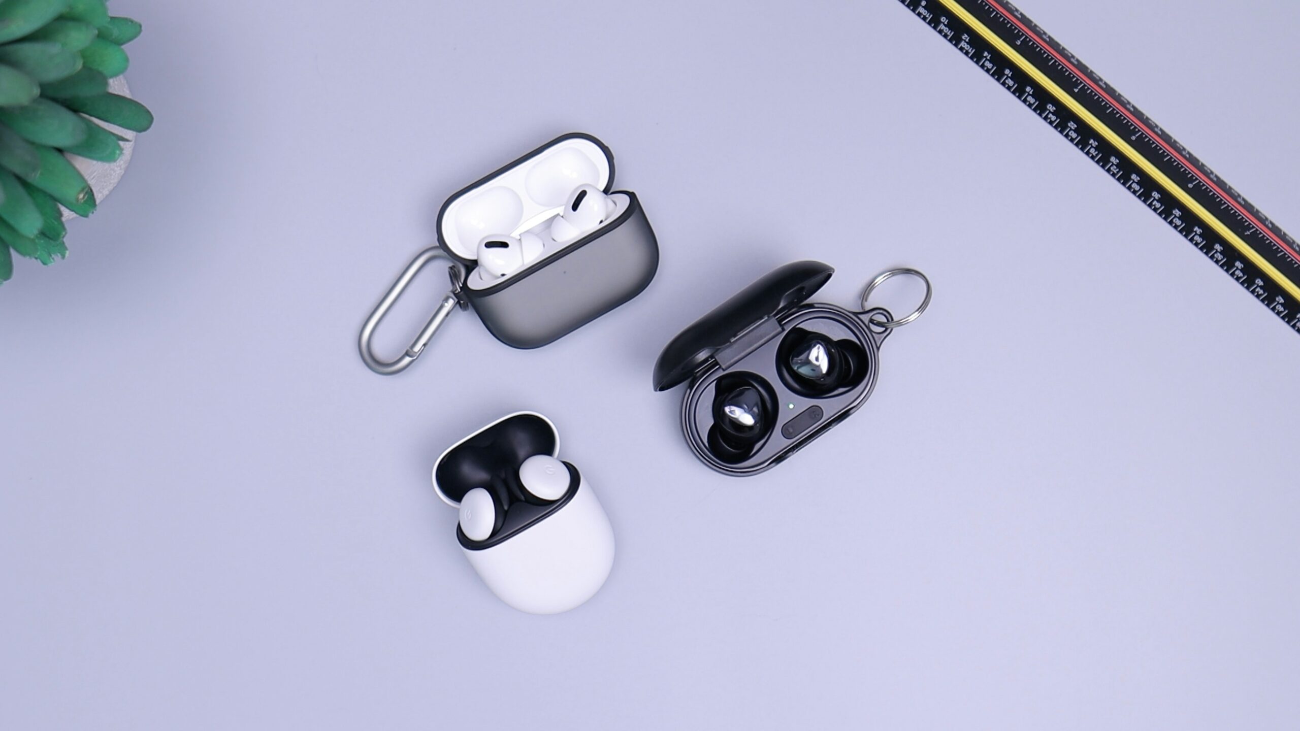 Wireless earbuds and charging cases